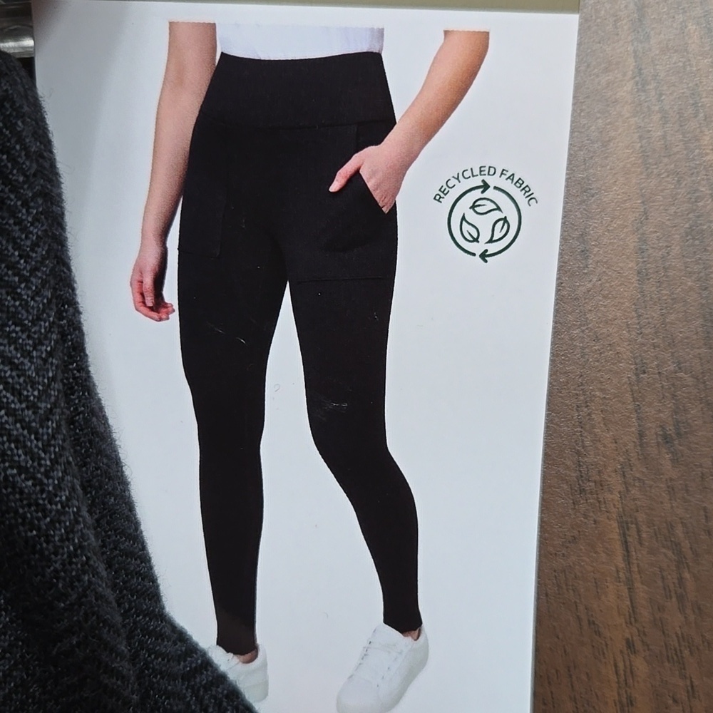 Mondetta Size S Black/Grey Jacquard Knit Legging